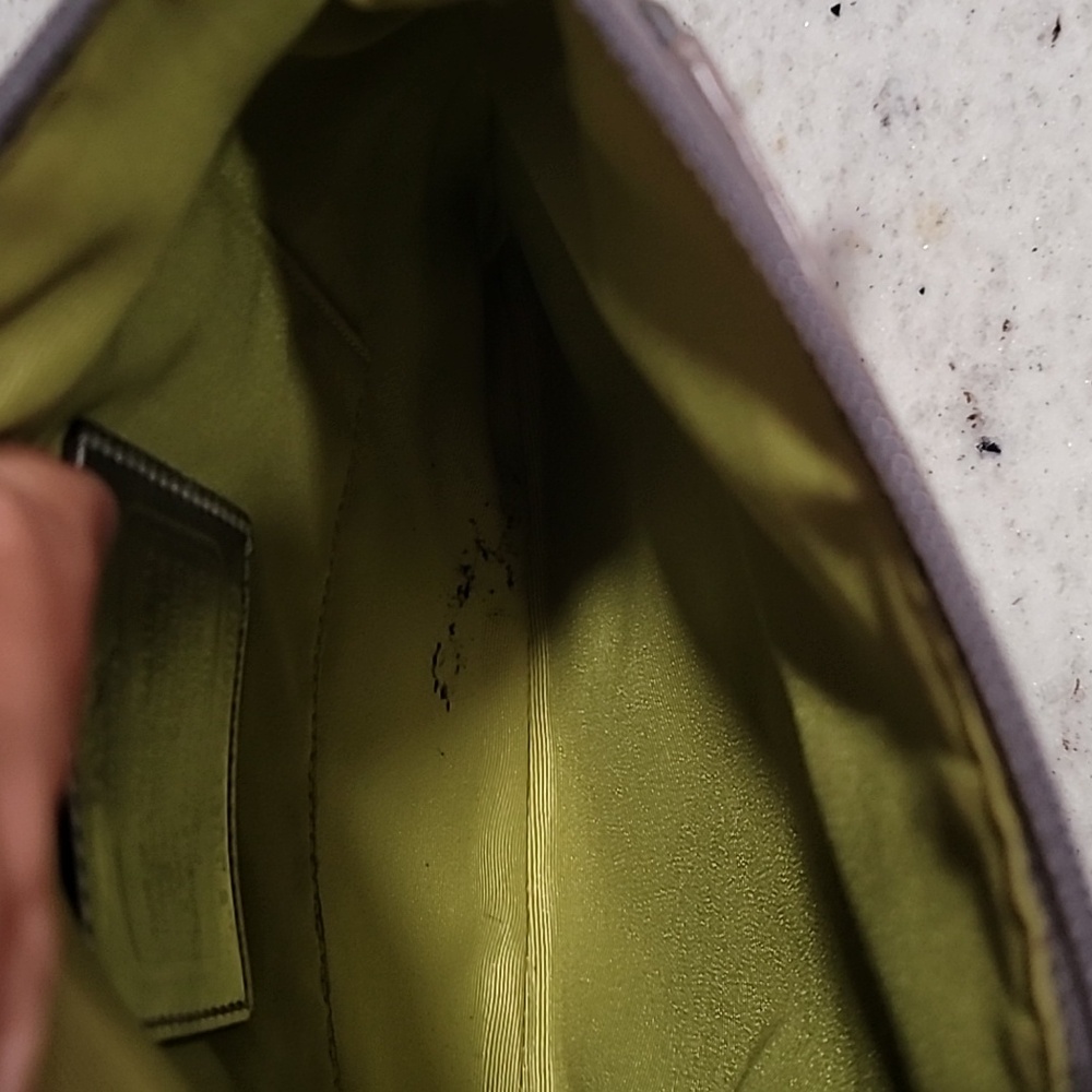 Coach Madison Op Art Crossbody Bag in Gray and Green Circles - Picture 7 of 7